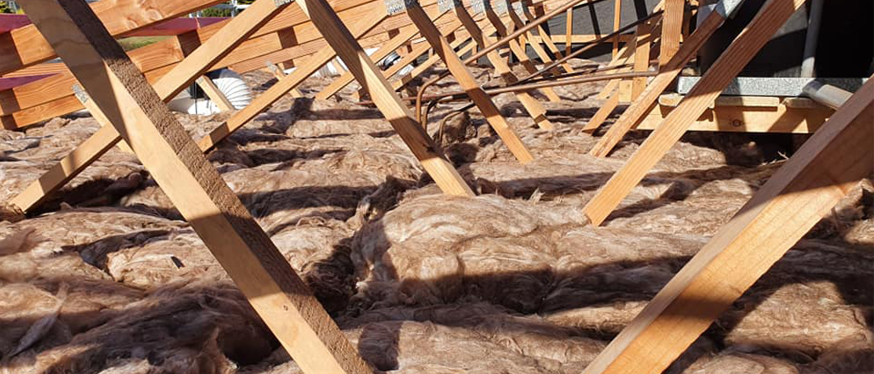 Eye level view of roof insulation